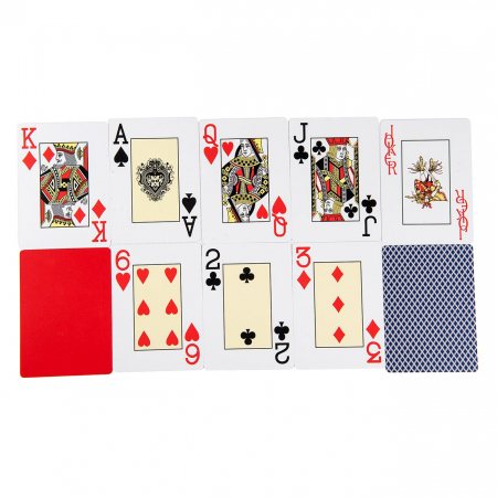 Carti de joc 100 % plastic Texas Holdem,  Jumbo Index Poker Size - Albastru [1]