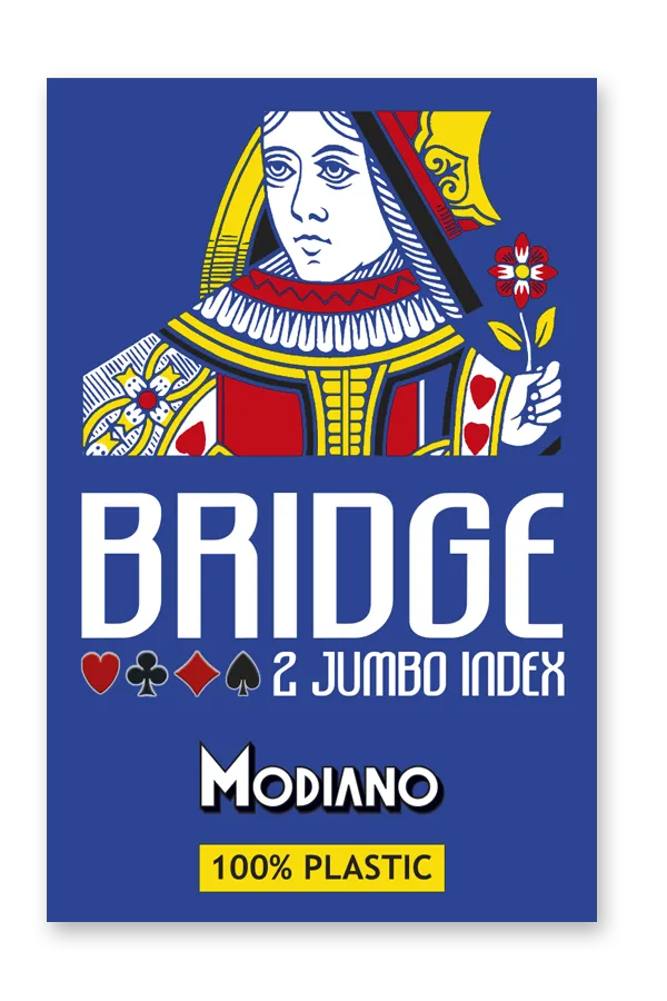 Carti De Joc - Cărți de joc BRIDGE 2 JUMBO 100% Plastic - Modiano