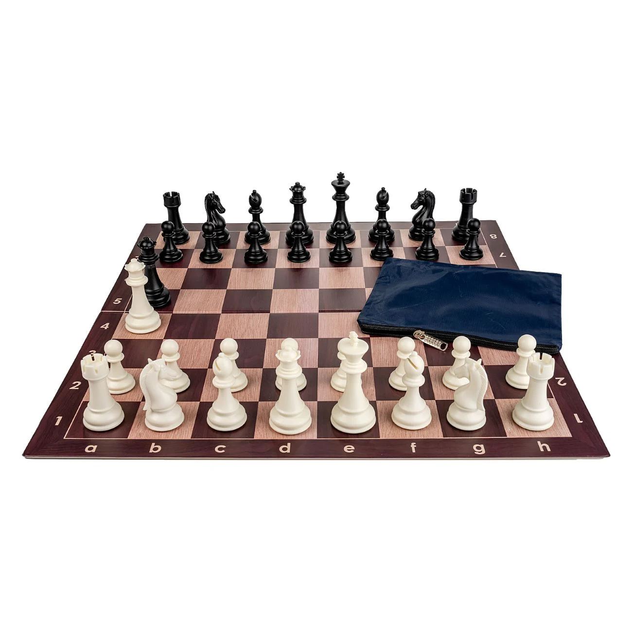 Combo set Club Pro : Tabla sah din PVC Imitatie lemn +Piese de sah din plastic no. 6 Club Pro [3]