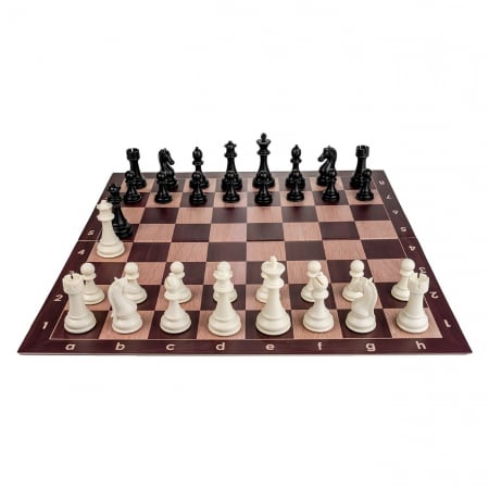 Combo set Club Pro: Tabla sah din PVC Imitatie lemn +Piese de sah din plastic no. 6 Club Pro [1]