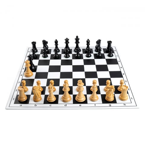 Combo Seturi - Combo set Old English : Tabla sah din PVC+Piese de sah Old English