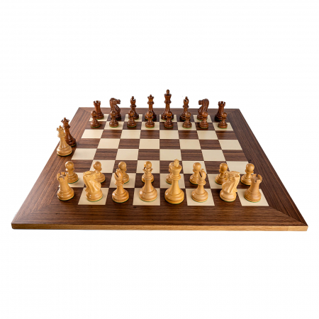 Combo set piese sah Staunton 6 New Executive cu tabla de nuc [1]