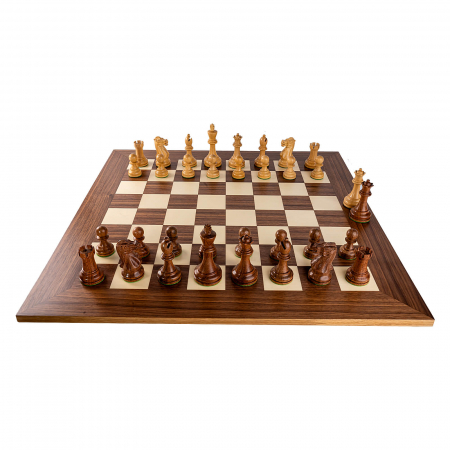Combo set piese sah Staunton 6 New Executive cu tabla de nuc [2]