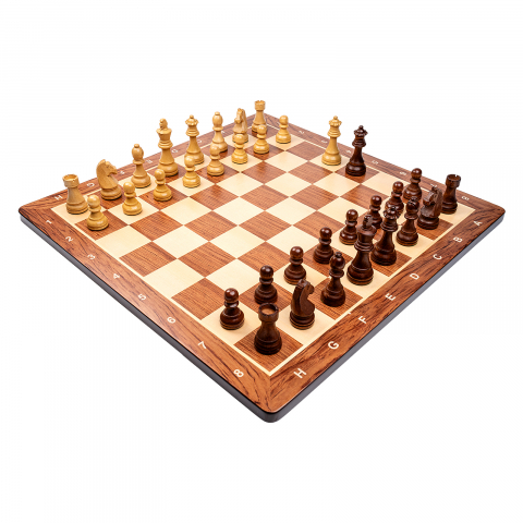 Combo set sah cu piese Staunton 6 Clasic si tabla lemn de padauk [1]