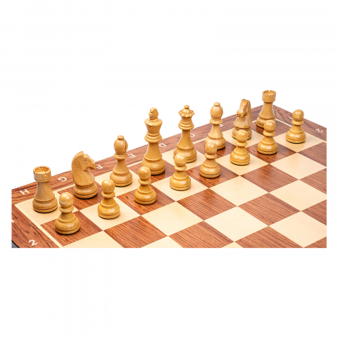 Combo set sah cu piese Staunton 6 Clasic si tabla lemn de padauk [2]