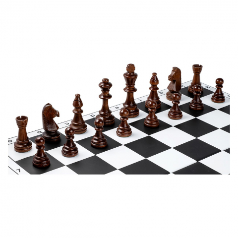 Combo set Staunton 6 lemn  cu tabla PVC alb-negru pliabila in 4 [2]