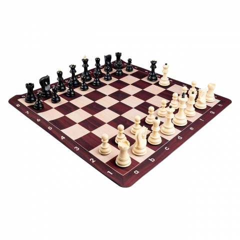 Combo set Zagreb: Set Piese Șah Zagreb cu Tabla  Mousepad Imitatie lemn [1]