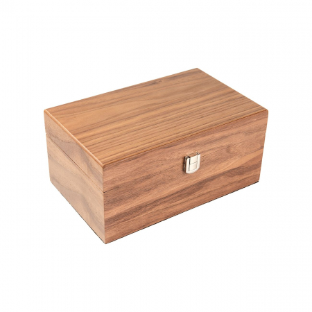 Accesorii sah - Cutie lemn nuc pentru piese sah