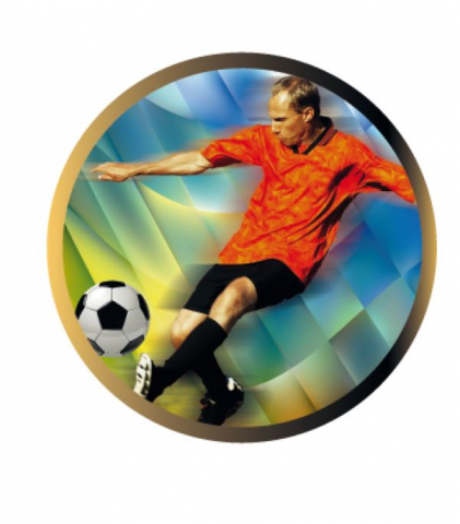 Cupe, trofee si medalii - Emblema pentru medalie/cupa simbol Fotbal 25mm - Colorata -