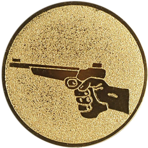 Cupe, trofee si medalii - Emblema medalie/cupa simbol Tir 25mm, aurie