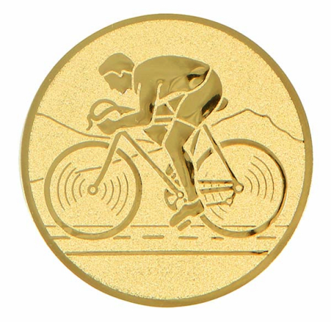 Cupe, trofee si medalii - Emblema medalie/cupa simbol Ciclism 25mm, aurie