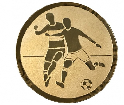 Cupe, trofee si medalii - Emblema medalie/cupa simbol Fotbal autoadeziv, 25mm, aurie