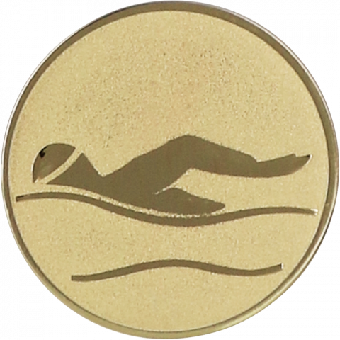 Cupe, trofee si medalii - Emblema medalie/cupa simbol Înot 25mm, aurie