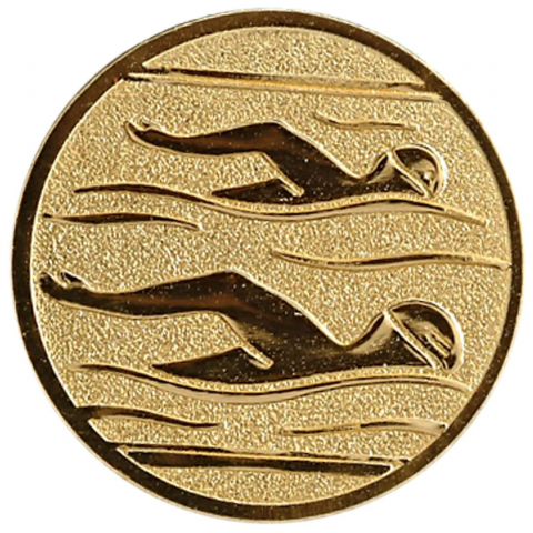 Cupe, trofee si medalii - Emblema medalie/cupa simbol Inot  25mm, aurie