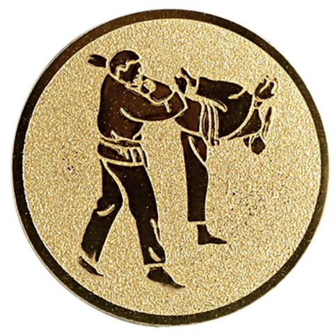 Medalii - Emblema medalie/cupa simbol Karate 25mm, aurie