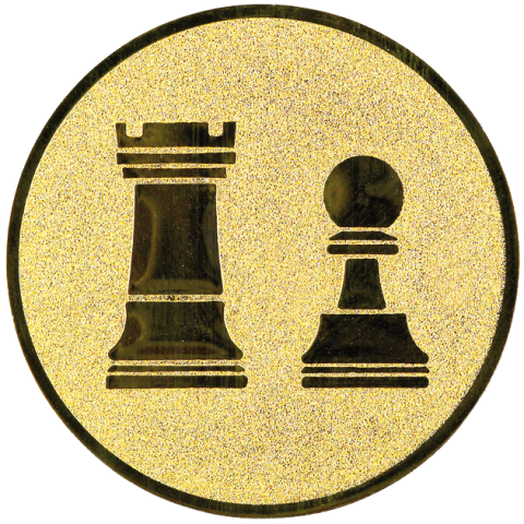 Medalii - Emblema medalie/cupa simbol 2 piese sah 50 mm