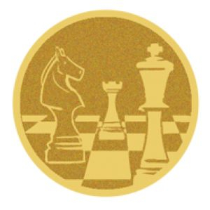 Medalii - Emblema pentru medalie/cupa simbol sah 25mm - Autoadeziva