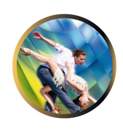 Cupe, trofee si medalii - Emblema pentru medalie/cupa simbol Dansatori 25mm - Colorata -