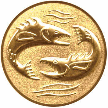 Medalii - Emblema pentru medalie model Peste 3D, 25mm