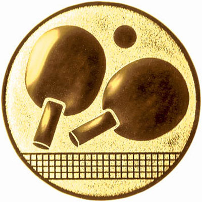 Medalii - Emblema pentru medalie sau cupa,Tenis de masa aurie, 25mm