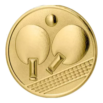 Medalii - Emblema pentru medalie sau cupa,Tenis de masa aurie, 25mm