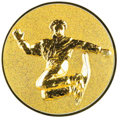 Medalii - Emblema pentru medalie sau cupa,Snowboarding aurie, 25mm