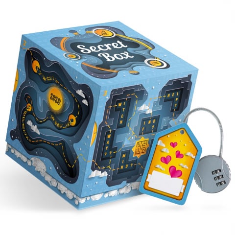 Jocuri de Societate - ESC WELT - Cutie pentru cadouri cu deschidere tip puzzle -  Editie Limitata