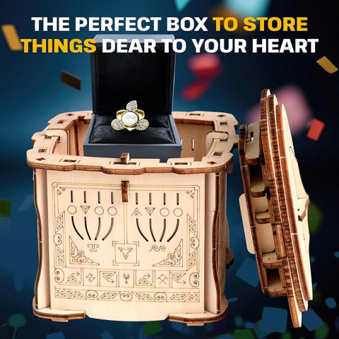 Secret box Puzzle de lemn - cu compartiment SECRET [3]