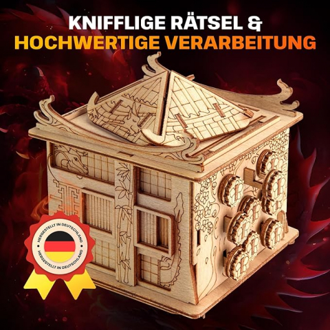 ESC WELT - House of Dragon - 3D Puzzle cu compartiment SECRET - Joc de gândire pentru adulți și adolescenți - Lemn ecologic [3]
