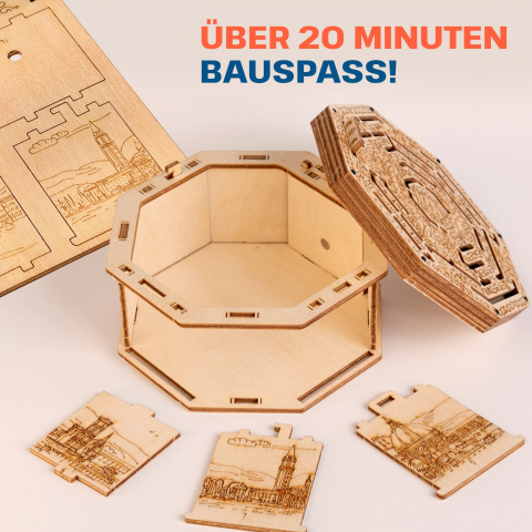 ESC WELT - Cutie tip Puzzle de lemn - LABIRINT- 3D Puzzle cu compartiment SECRET - Lemn ecologic [1]