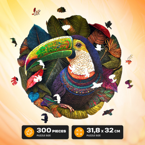 ESC WELT - TOUCAN - Puzzle colorat din lemn pentru adulți și copii 200 / 300 / 500 piese [0]