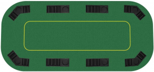 Mese si topuri de masa - Top masa de Poker pliabila in 4, verde