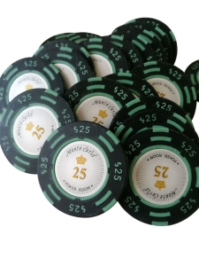 Jetoane clay - ​Jeton Poker Montecarlo 14 grame Clay, inscriptionat 25