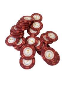 Poker - Jeton Poker Montecarlo 14 grame Clay, inscriptionat 5