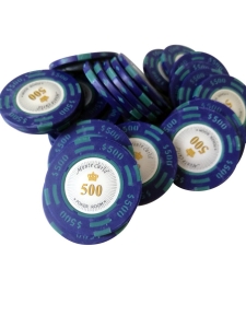 Jetoane clay - Jeton Poker Montecarlo 14 grame Clay, inscriptionat 500