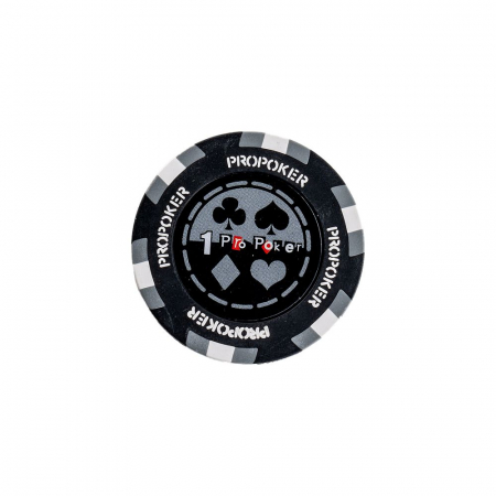 Jetoane clay - Jeton Pro Poker - Clay - 14g - Culoare Gri, inscriptionat (1) - model nou