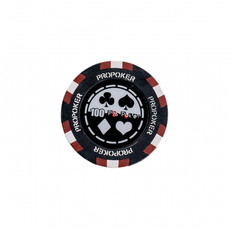 Jetoane clay - Jeton Pro Poker - Clay - 14g - Culoare Negru, inscriptionat (100)