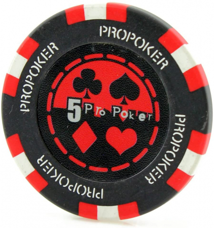 Jetoane clay - Jeton Pro Poker - Clay - 14g - Culoare Rosu, inscriptionat (5)