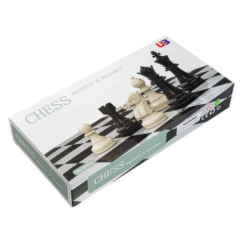 Sah Magnetic - Joc de sah si dame magnetic - compact, 25x25 cm