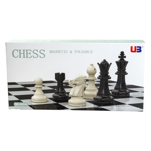 Joc de sah si dame magnetic - compact, 25x25 cm [1]