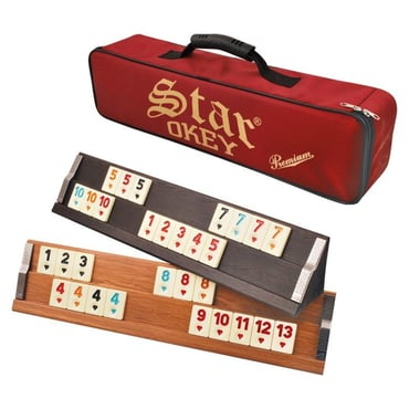 Promotii - Joc remi/rummy din lemn PREMIUM, IMPERFECT
