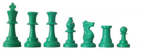 Piese Din Plastic - Piese de sah din plastic no. 6 - light - Verde (17 piese sah)