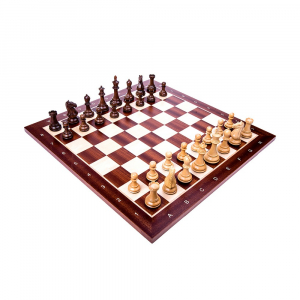 Piese sah lemn Staunton 6 New Supreme cu tabla mahon [1]