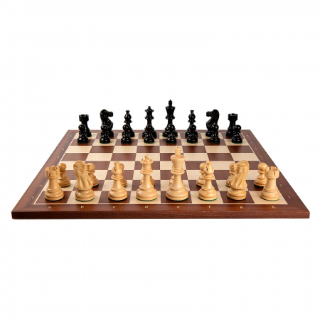 Piese sah American Staunton 6 Black cu tabla mahon, 55mm [2]