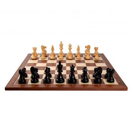 Piese sah American Staunton 6 Black cu tabla mahon, 55mm [3]