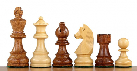 Piese sah - Set Piese sah lemn German Staunton 4 Clasic, single queen
