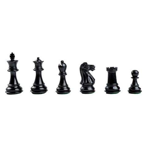 Piese sah lemn Old English Staunton 4 - Ebonised - [1]
