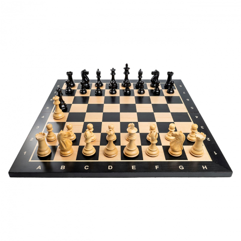 Piese sah Staunton 6 Oxford ebonized cu tabla de sah negru/artar [1]