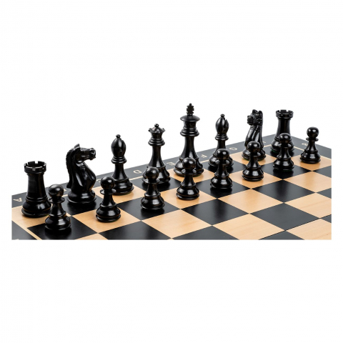 Piese sah Staunton 6 Oxford ebonized cu tabla de sah negru/artar [2]