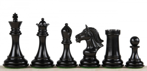 Piese sah Staunton 7 lemn  DERBY KNIGHT - Abanos [1]